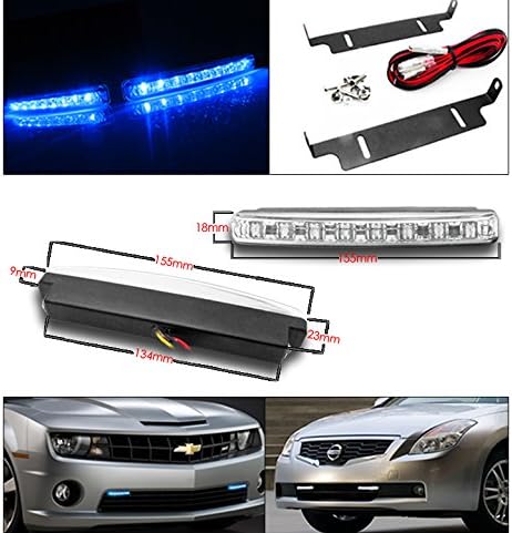 ZMAUTOPARTS LED sekvencijalni signalni projektor farovi Chrome w/ 6 plavi DRL kompatibilni sa 2015-2020 Subaru WRX STI