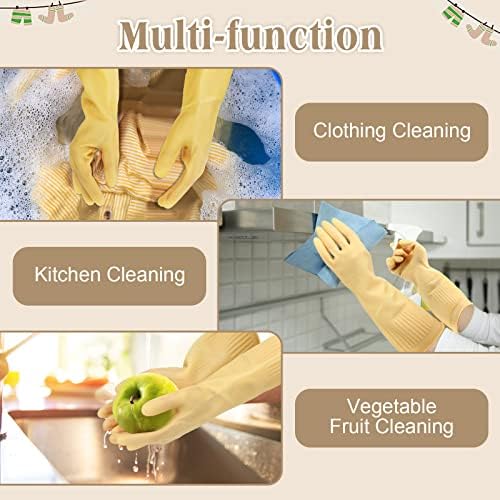 Zubebe 10 pari rukavice za čišćenje rukavice za pranje posuđa vodootporne rukavice za višekratnu upotrebu debeli lateks za čišćenje boje za pranje