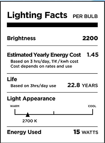 Tesler 150w ekvivalent Clear 15w LED dimabilni Standard A23 4-Pack