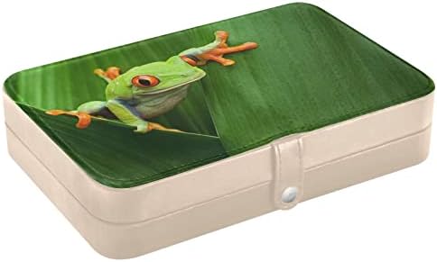 INNEWGOGO žaba Tropska mala kutija za nakit PU kožni nakit Organizator putovanja Organizator nakita Organizator za vjenčanje