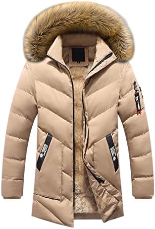 Čvrsta ovratnik jakna u boji dugih rukava plišana kapuljača jesen i zimske muške muške muške plus size zimski kaputi