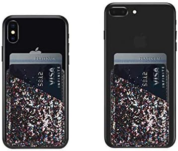 Arlgseln Glitter kartice, višenamjenski ID kreditne kartice utor ljepilo torbica za papir na novčaniku za iPhone 11 Pro / XS / SE, Galaxy Note 20 ultra / s10 / a70 / a51