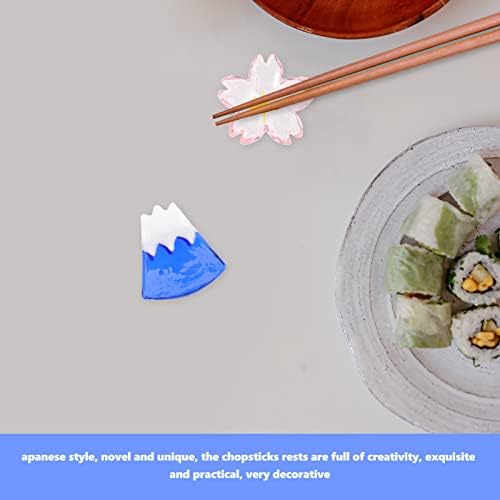 Cabilock japanski dekor stoni stalak 2kom stakleni štapići za jelo japanski držači za štapiće za cvijeće držači za viljuške Snow Mountain