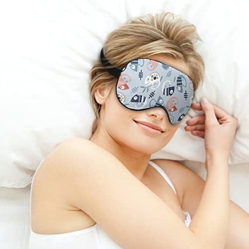 Slatki kameleons Ispis maske za oči Svjetlo blokiranje maske za vrijeme spavanja s podesivim kaišem za rad s promjenom spavanja