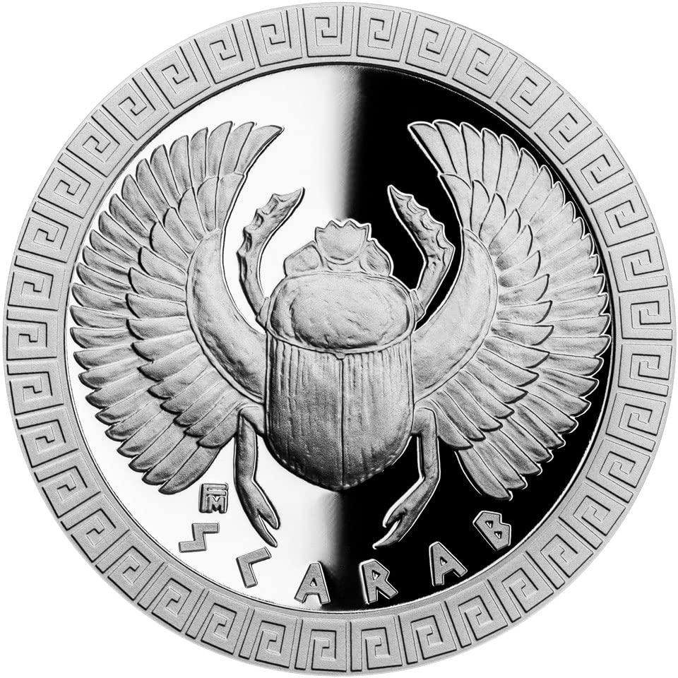 2022 de mitska stvorenja Češka Powercoin Scarabeus mitska stvorenja 1 oz Srebrna kovanica 2 $ Niue 2022 Dokaz