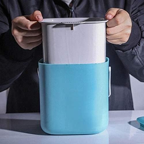 WXXGY kanta za smeće prenosiva kanta za smeće sa poklopcem jednostavna kanta za smeće za domaćinstvo,kanta za smeće za otpatke/plava/18.3X16.6X17.1cm