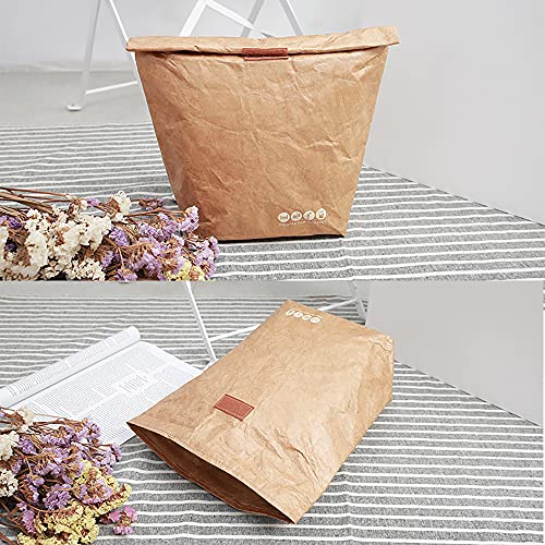 HOUTBY višekratna izolovana torba za ručak smeđa papirna torba za užinu Cooler torbe za namirnice za odrasle radne kancelarije Shool