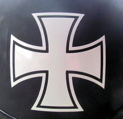 Reflektivni malteški križ - 3 x 3 izrezan vinilni vinilni naljepnica za kacige, prozore, automobile, kamione, kutije za alate, laptopi,
