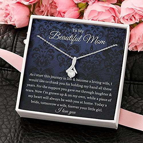 Nakit za karticu, ručno izrađena ogrlica - personalizirani poklon Petit Ripbon, mladenka do majčinog poklona, ​​kćerka za majku na