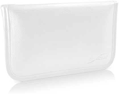 Boxwave futrola za Huawei Y6 - Elite kožnu messenger torbicu, sintetička kožna poklopac koverte za kovertu za Huawei Y6 - bjelokosti bijeli