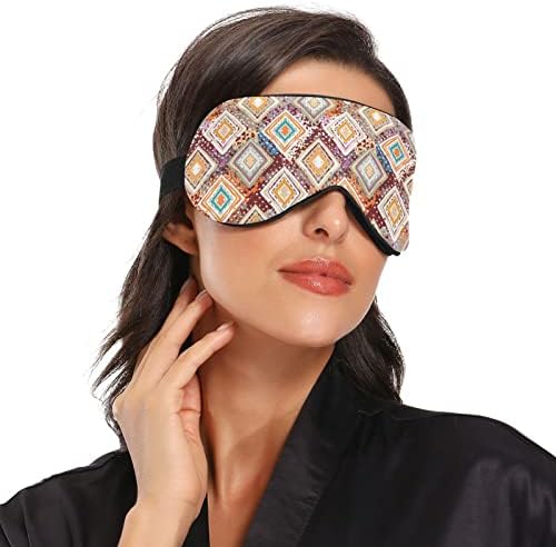 Boemian Sažetak etničke maske za spavanje prozračnih očiju, hladno osjećati poklopac za spavanje očiju za ljetni odmor, elastično