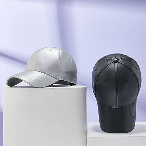 ZSEDP PU kožna kapa Casual suncobran kratki obod konjička kapa bejzbol kapa za muškarce i žene Casual šešir