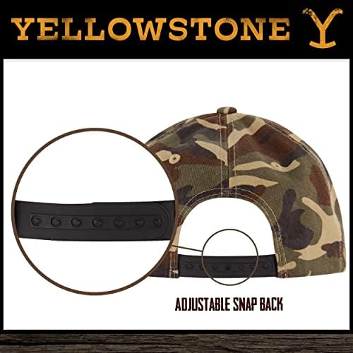 Koncept jedan Yellowstone Bejzbol šešir, Podesiva kapa od pamučne lopte sa zakrivljenim obodom, Camo, jedne veličine