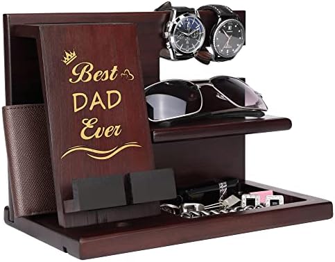 Personalizirana drvena priključna stanica za tatu, tata Ti si moj heroj, nosilac tastera Wallet Stand Organiser, tata pokloni za rođendan,