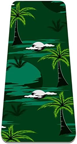 Zelena Palma i optimalni jastuk, debljine 72x 24 1/4 meka prostirka za jogu Pilates & amp; vježbe, protiv suza, otporne na znoj, klasične