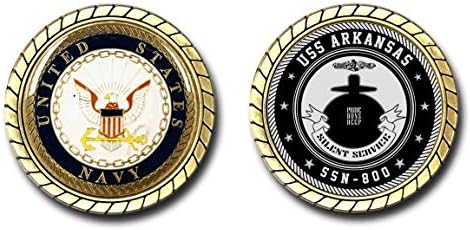 USS Arkansas SSN-800 Američka mornarica Podmornička izazovnica Novčanik - službeno licenciran