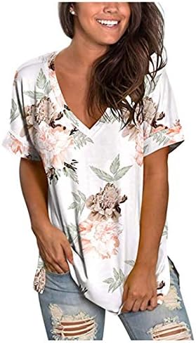 Ljetne majice Plus veličine za žene lagane bluze za vrat za posadu modni trendi casual kratki rukav grafički