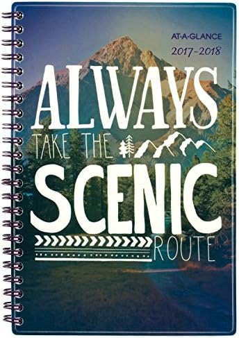 At-a-GLANCE Academic Weekly / Monthly Planner, Insta-Note, jul 2017-Jun 2018, 4-7 / 8 x 8, Scenic Design