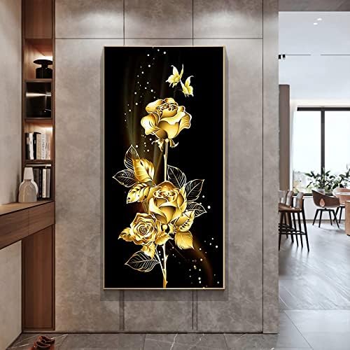 Fegaga Extra Veliki zlatni cvjetovi dijamantskih boja za odrasle Dijamantne umjetničke setove GEM umjetnička dijamantna umjetnost