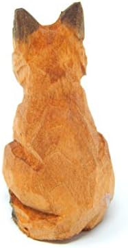 Selsela crvena lisica figurica statua malih drvenih umjetničkih skulptura ukrasa umjetnička rezbarija minijaturne životinje