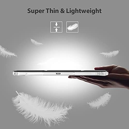 Gahwa New iPad Pro 11 inčni Case 2022/2021/2020/2018 sa držačem olovke, Smart iPad Clear Case Cover [Support Touch ID i Auto Wake / Sleep] sa automatskom punjenjem gren-a - crna