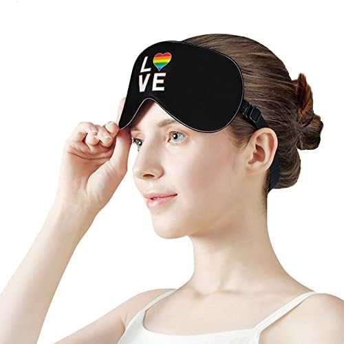 Gay Love Rainbow LGBT Sleep Maska za oči Soft Funny Sewing Eye Bliseofo Prekrivač za oči za putovanja
