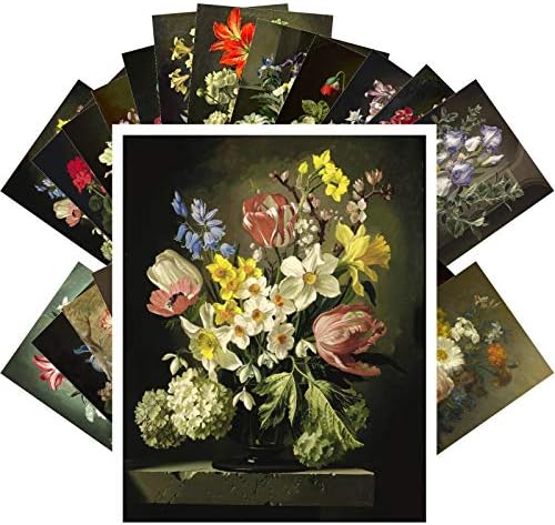Pixiluv Vintage razglednice 24 kom cvijeće Vintage bašte i ruže