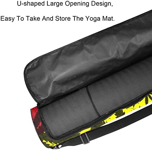 Yoga Mat torba, Elephant Sunset Vježba Yoga Mat Carrier full-Zip Yoga Mat torba za nošenje sa podesivim remenom za žene i muškarce