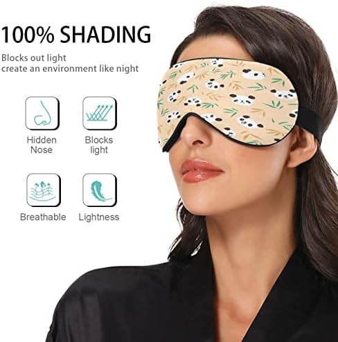 Slatka maska ​​za spavanje za žene za žene Muškarci Glatke udobne blokiranje očiju za oči za oči za noć za povezivanje sa podesivim