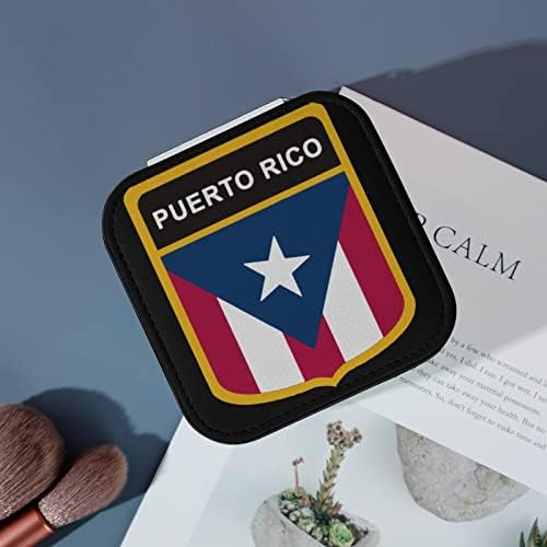 Portoriko zastava za žensku nakit kutiju od kože Organizator naušnica za kofer za zaljubljeni dan za rođendanski poklon