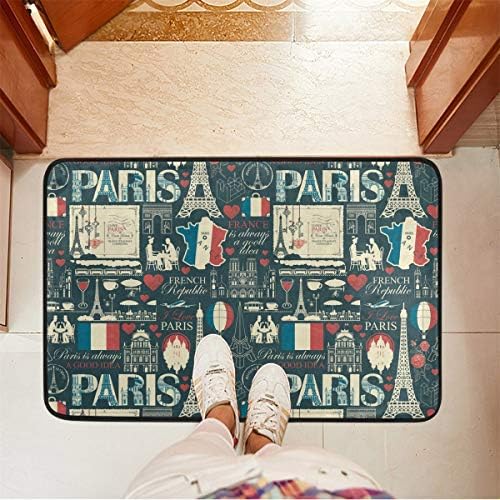 Mr.xzy Eiffel Tower Veliki prostir za dnevni boravak Francuski pariški element ne klizalica za bravu vodu za bebe reproduciraj tepih za spavaću sobu Prostirke za vježbanje mat fitnes mat 80 x 58 u 2010. godini