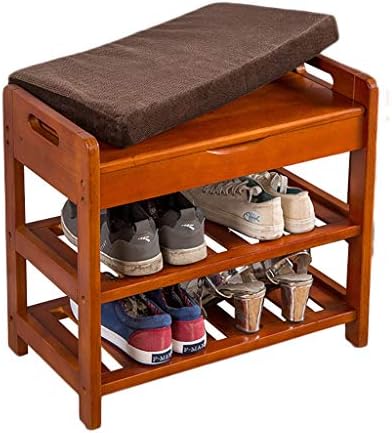 Slobodne stalne stalak za obuću Promjena klupe za cipele Noseći stol za odlaganje za spremište za spremanje cipela, čisto čvrsto drvo
