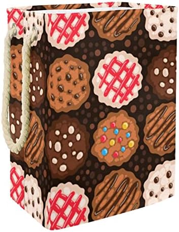 Inhomer čokoladni kolačići uzorak velika korpa za veš vodootporna sklopiva korpa za odeću za organizatore igračaka za odeću, kućni