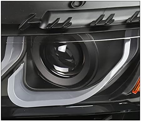ZMAUTOPARTS LED cijev projektor farovi prednja svjetla Crna kompatibilna sa Chevy Impala 2014-2019