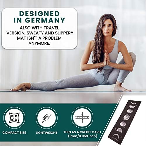 Yoga Hero sklopiva prostirka za jogu za žene & amp; muškarci sa štampanim dizajnom - prenosiva tanka prostirka za jogu sa trakom za nošenje - neklizajuće prostirke za jogu za kućne treninge ili Studio