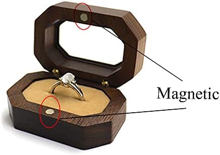 Prilagođena Drvena kutija za prsten za ceremoniju vjenčanja personalizirana kutija za nosioca prstena za prijedlog Zaručnička kutija
