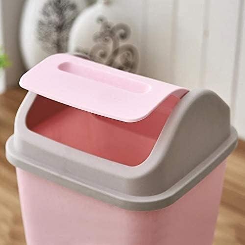 WXXGY kanta za smeće kante za smeće kvadratna korpa za otpad sa Llid-om za kuhinjsku kućnu kancelariju kanta za smeće/Khaki