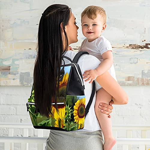 Suncokret svijetle sunčane ljetne pelene tote torbe mammmy ruksak veliki kapacitet pelena torba za staračku torbu za njegu beba