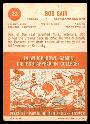1963 TOPPS 23 Bob Gain Cleveland Browns-FB Fair Browns-FB Kentucky