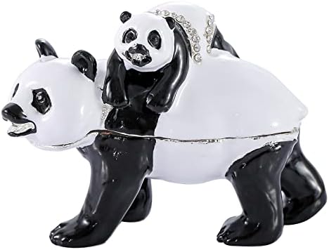 Ingbear Panda majka koja nosi bady figurine šarkene kutije, jedinstveni poklon za majčin dan, ručno pozlaćena emajlirana nakita, životinjski