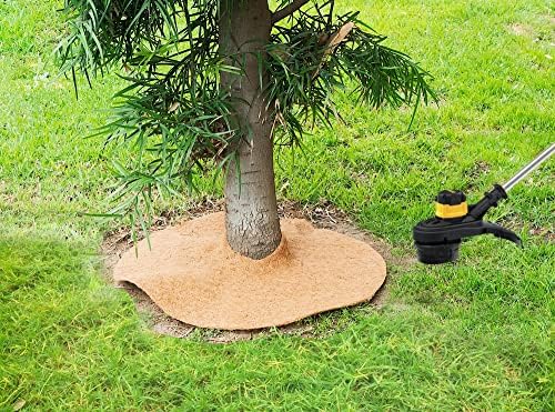 Envelor Coco Coir Fiber Tree Rings - biljni pokrivač za suzbijanje korova & amp; zaštita korijena-lako klizi oko biljaka - prirodna,