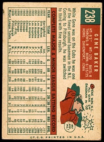 1959 FAPPS # 238 Gene Baker Pittsburgh Pirates Dobri gusari