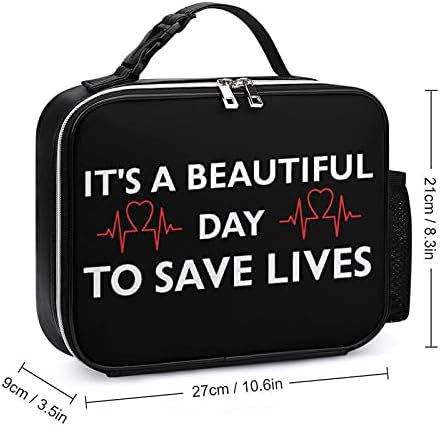 Predivan je dan za spašavanje života torba za ručak odvojiva kožna ručka držač za pripremu obroka za višekratnu upotrebu izolovana