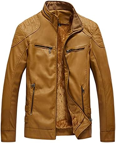 DXSBB muški kaput kožna jakna motocikl ovratnik modna vintage zima plus umjetno kožno moderno moderno povremene gornje odjeće