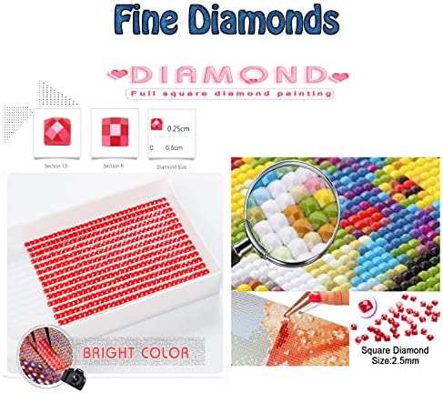 Dijamantni setovi za odrasle, crne ručne dijamantske umjetnosti dječji početnik DIY 5D boja po brojevima, velikim punim bušilicama