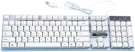 Fashion888 Rainbow tastatura, ožičena USB rasvjeta Mehanička računarska tipkovnica za PS4 / PS3 / Xbox One, PC dodaci Gaming tastature (bijeli)