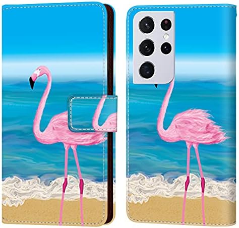 za iPhone 14 Pro Max futrola za novčanik Flamingo futrola za telefon odgovara iPhoneu 14 Pro Max 6.7 u mekoj Pu koži otpornoj na udarce preklopni poklopac sa narukvicama za žene