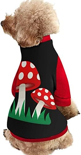 Funnystar crvena gljiva štampanje dukserica sa pulovernom pulover sa runom pulover za pse mačka sa dizajnom