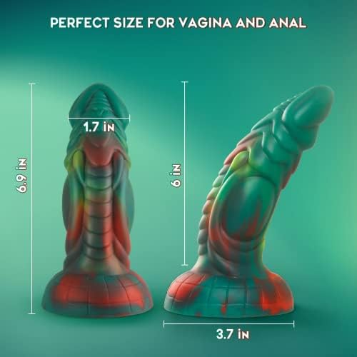 Realistični zmajski dildos seks igračka za žene, 7 šareni dildo sa velikim usisnim šalicom G-Spot Analni čep prostate masažer seksualne